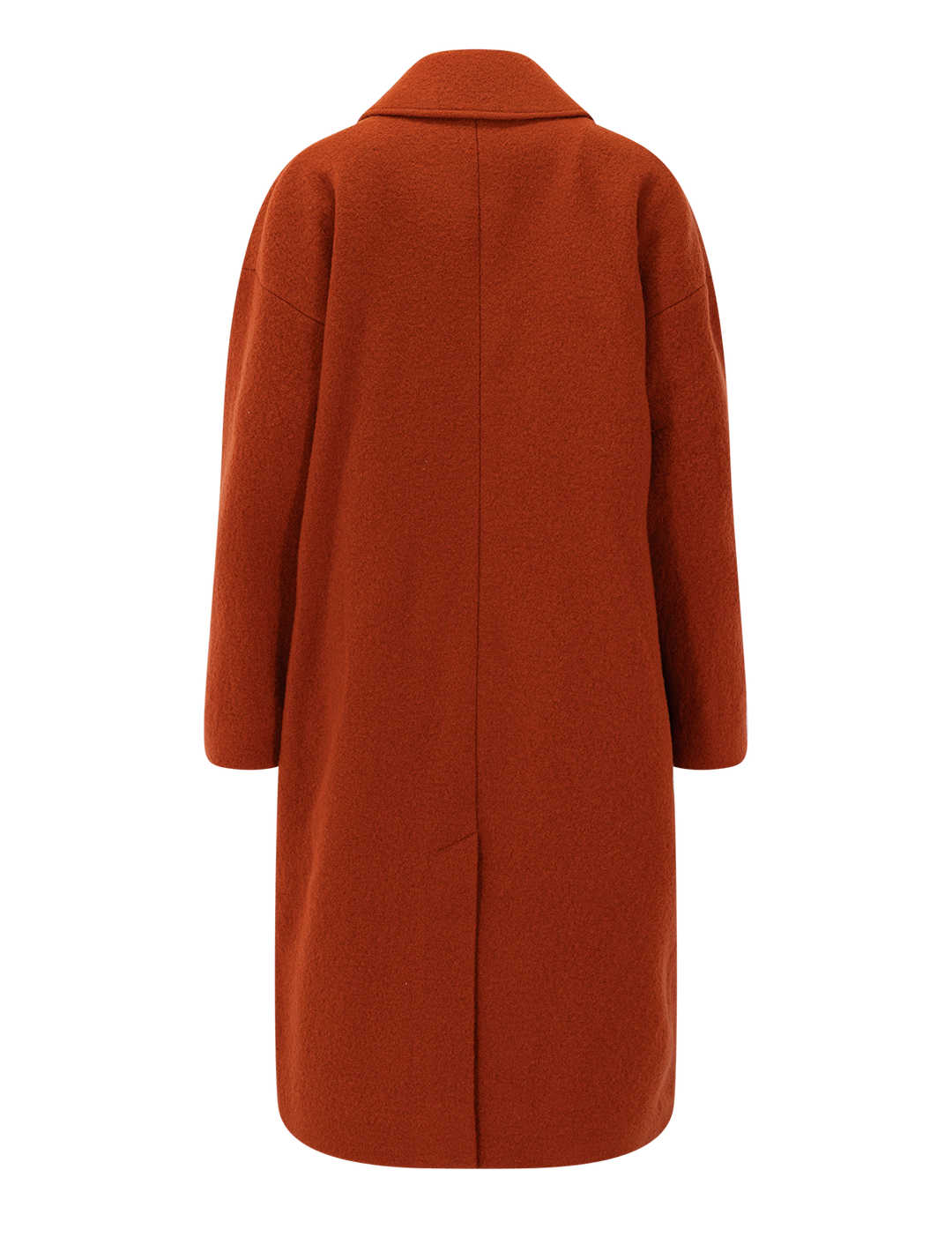 blyth double breasted coat in burnt orange
