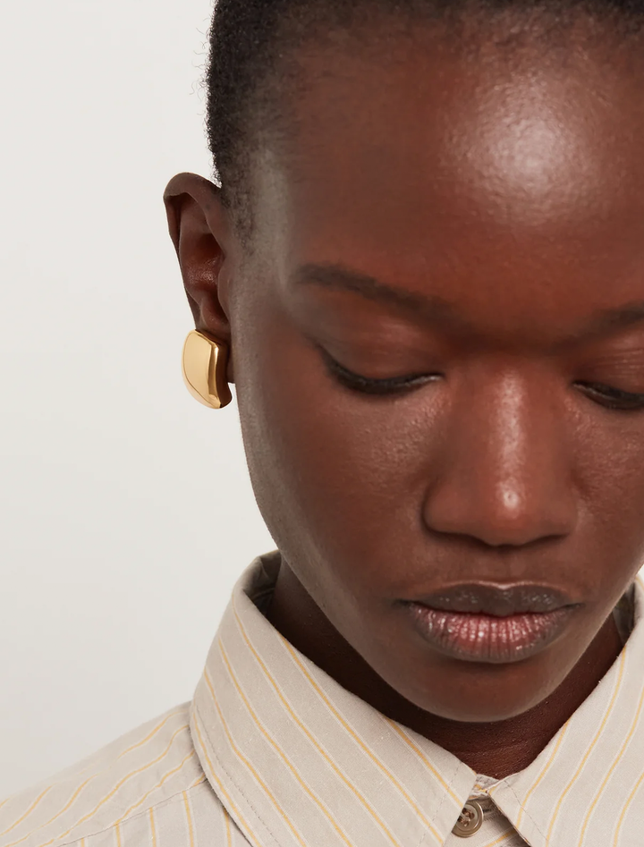 small tate earring in gold