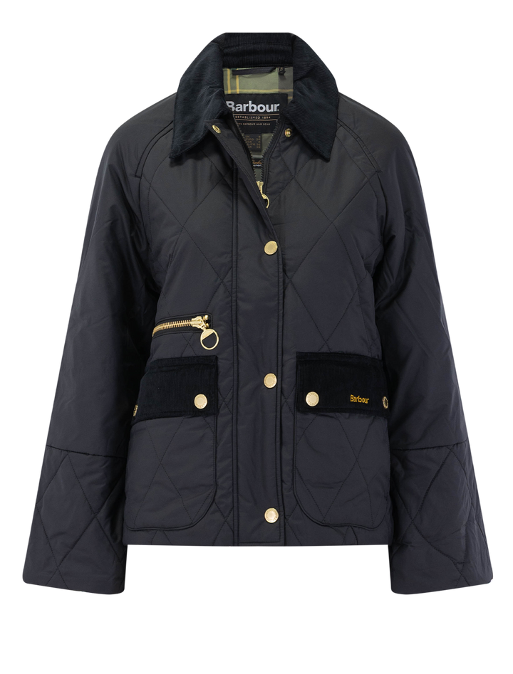 martha quilted jacket in black