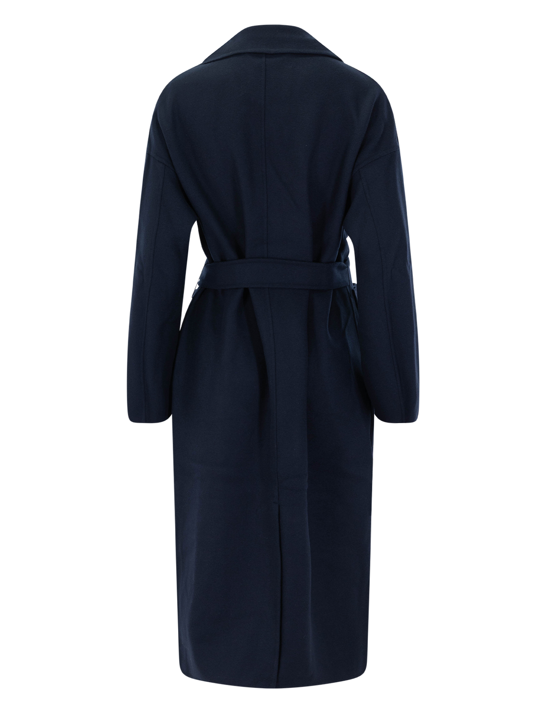 rachel wool wrap coat in navy