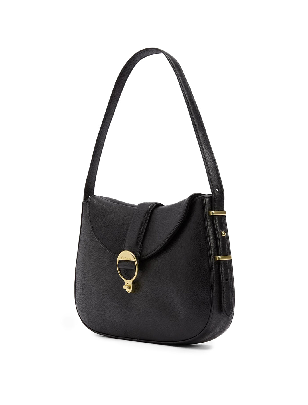 alder leather sling bag in black