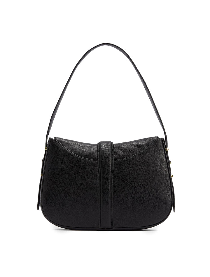 alder leather sling bag in black