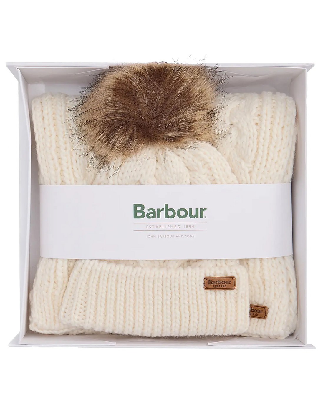 penshaw beanie and scarf gift set in cloud
