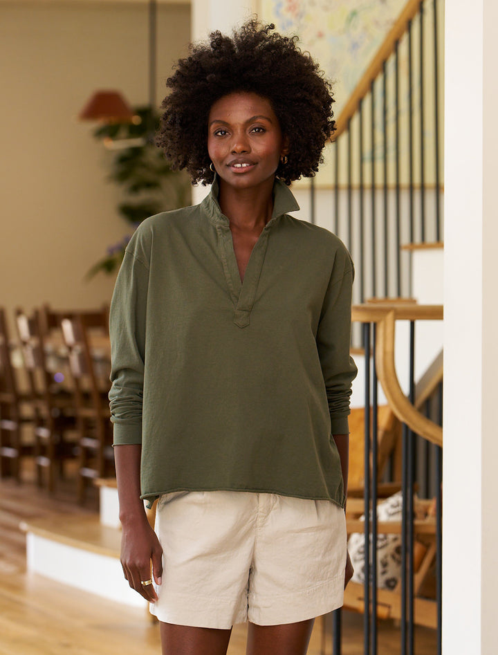patrick popover henley in caper