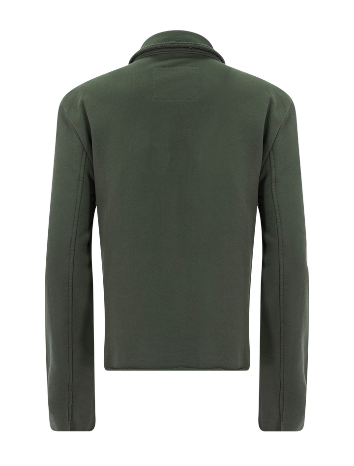 cropped sweatshirt peacoat in caper