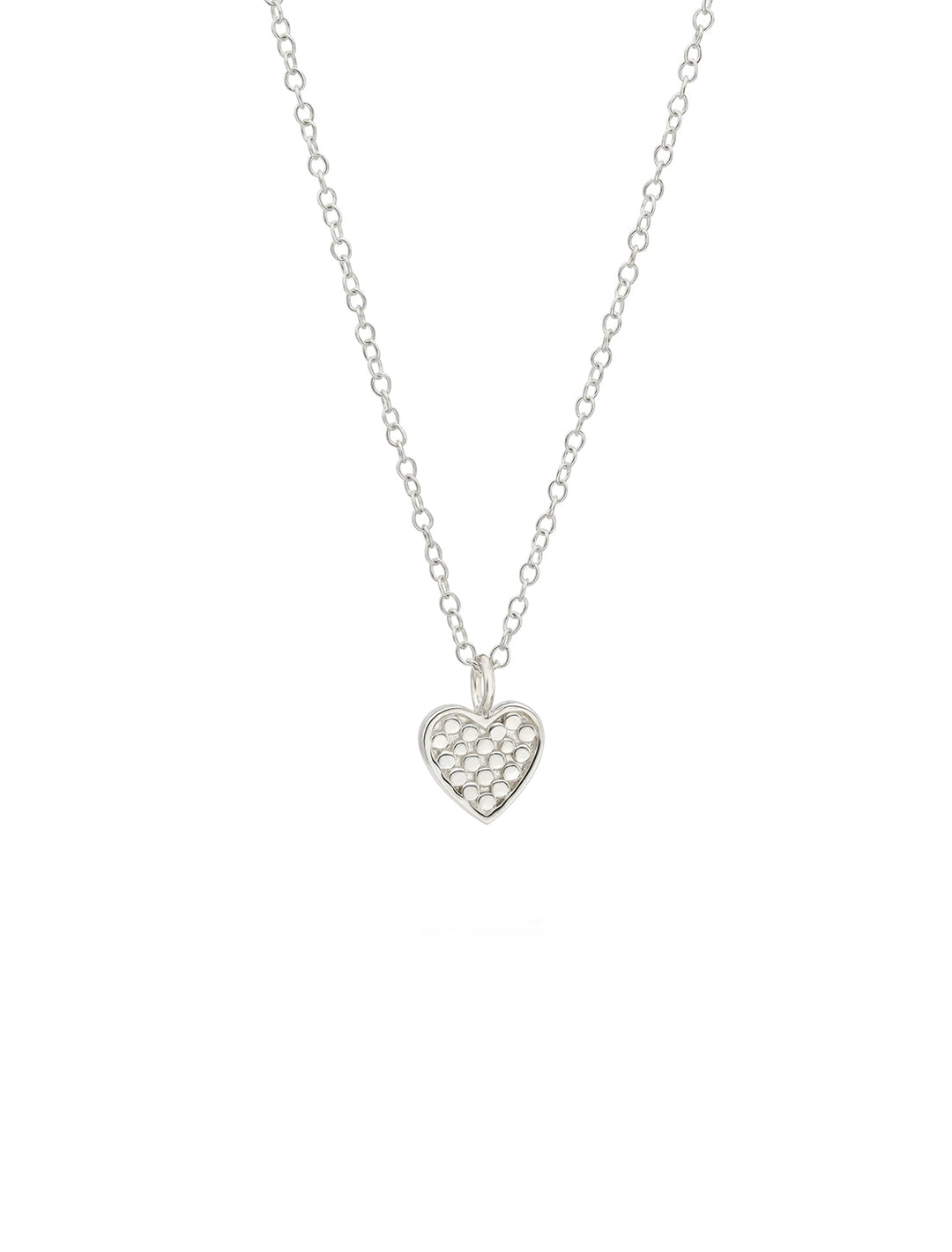 reversible heart pendant necklace in two tone