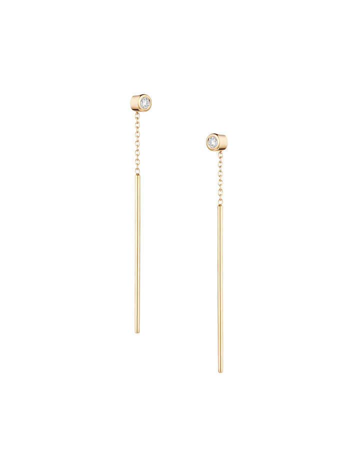 marlo threader earrings in gold