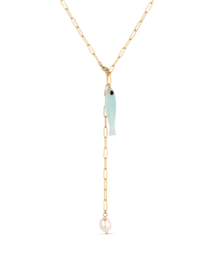 fortuna amazonite lariat necklace