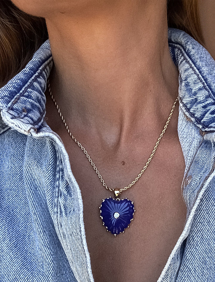 malene lapis rope necklace