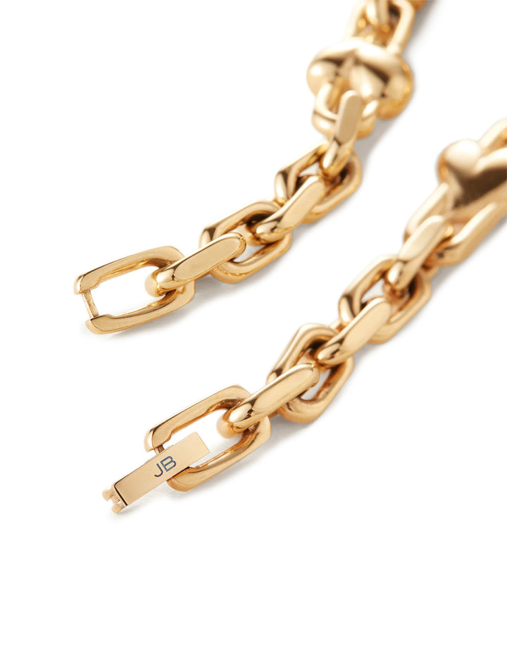 art heart chain bracelet in gold (2)