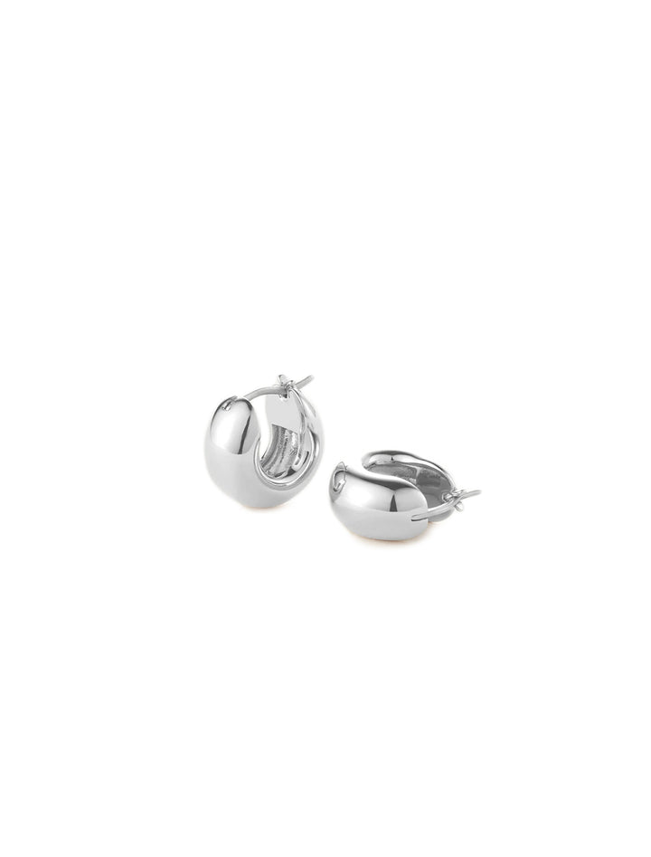 mini tome hoops in silver