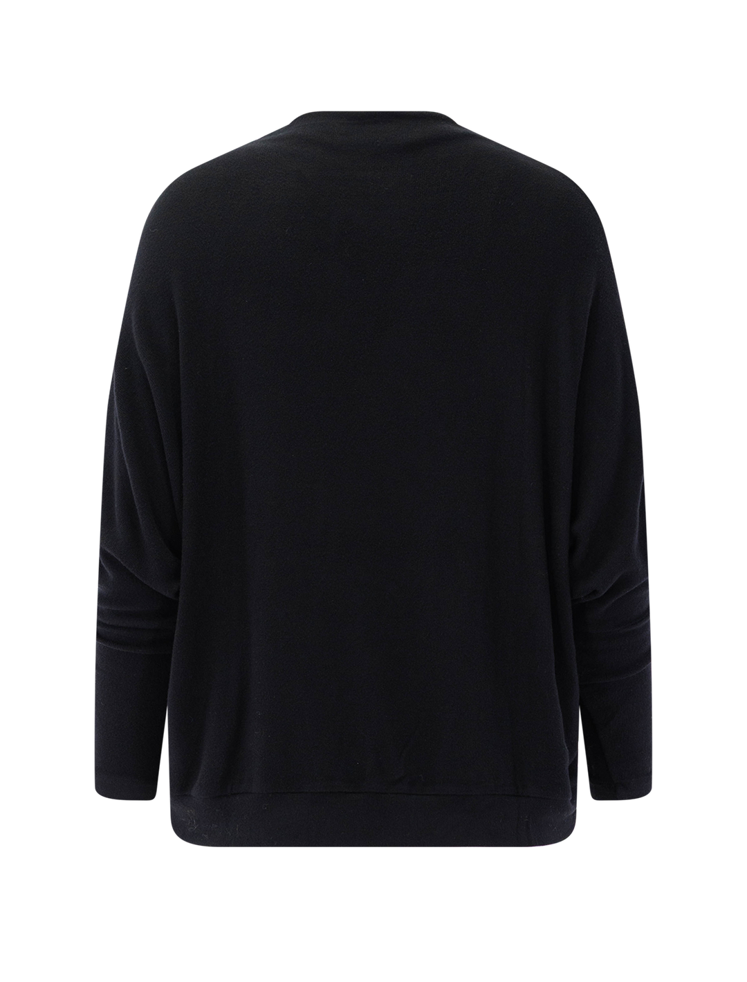 cozy time mock neck pullover in black