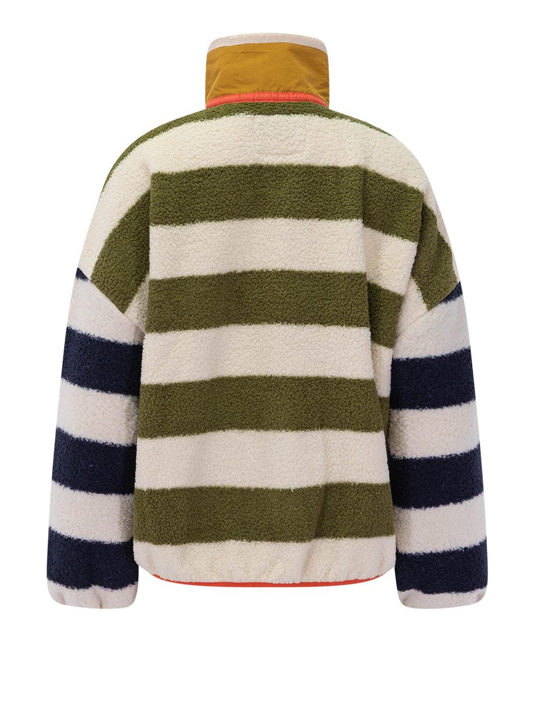 mixed heritage stripe full zip fleece