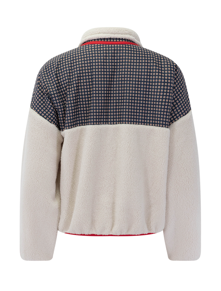 mini frosted daisy half zip fleece