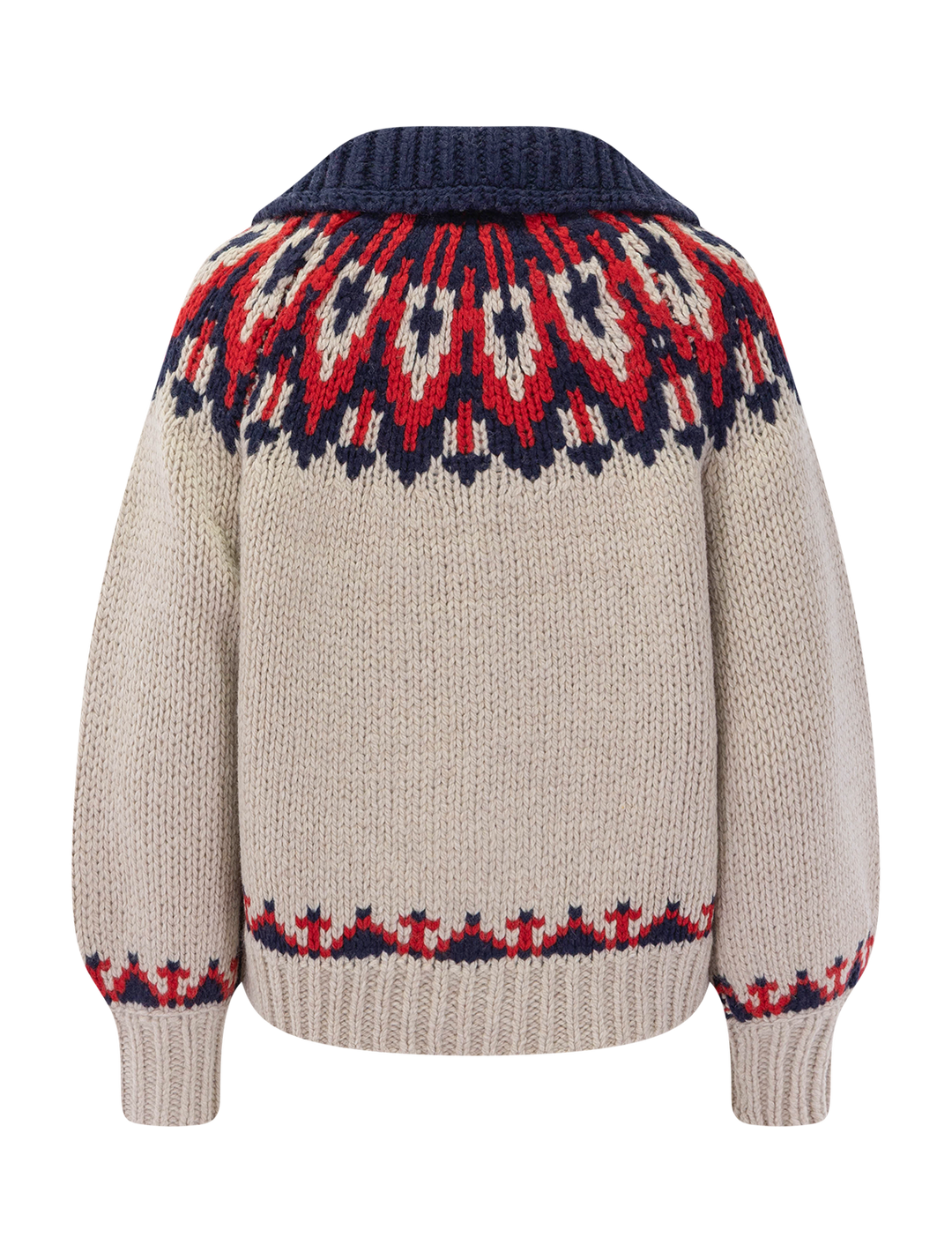 the nordic sweater in glacier fair isle
