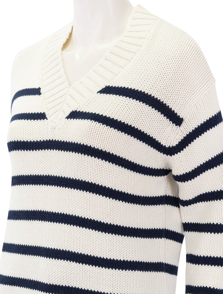 penny sweater in ivory and navy stripe