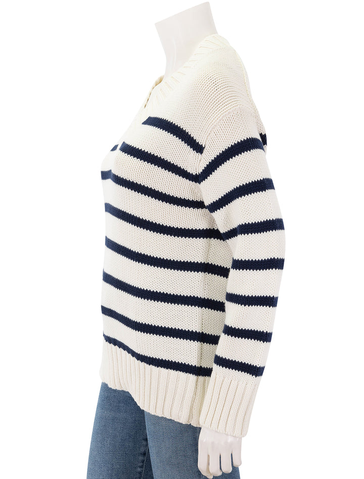 penny sweater in ivory and navy stripe