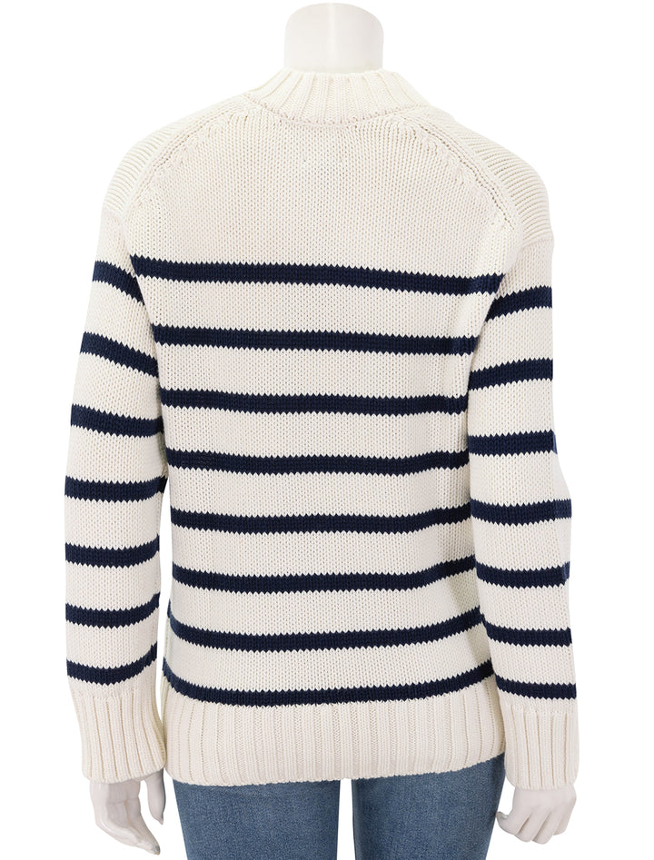 penny sweater in ivory and navy stripe