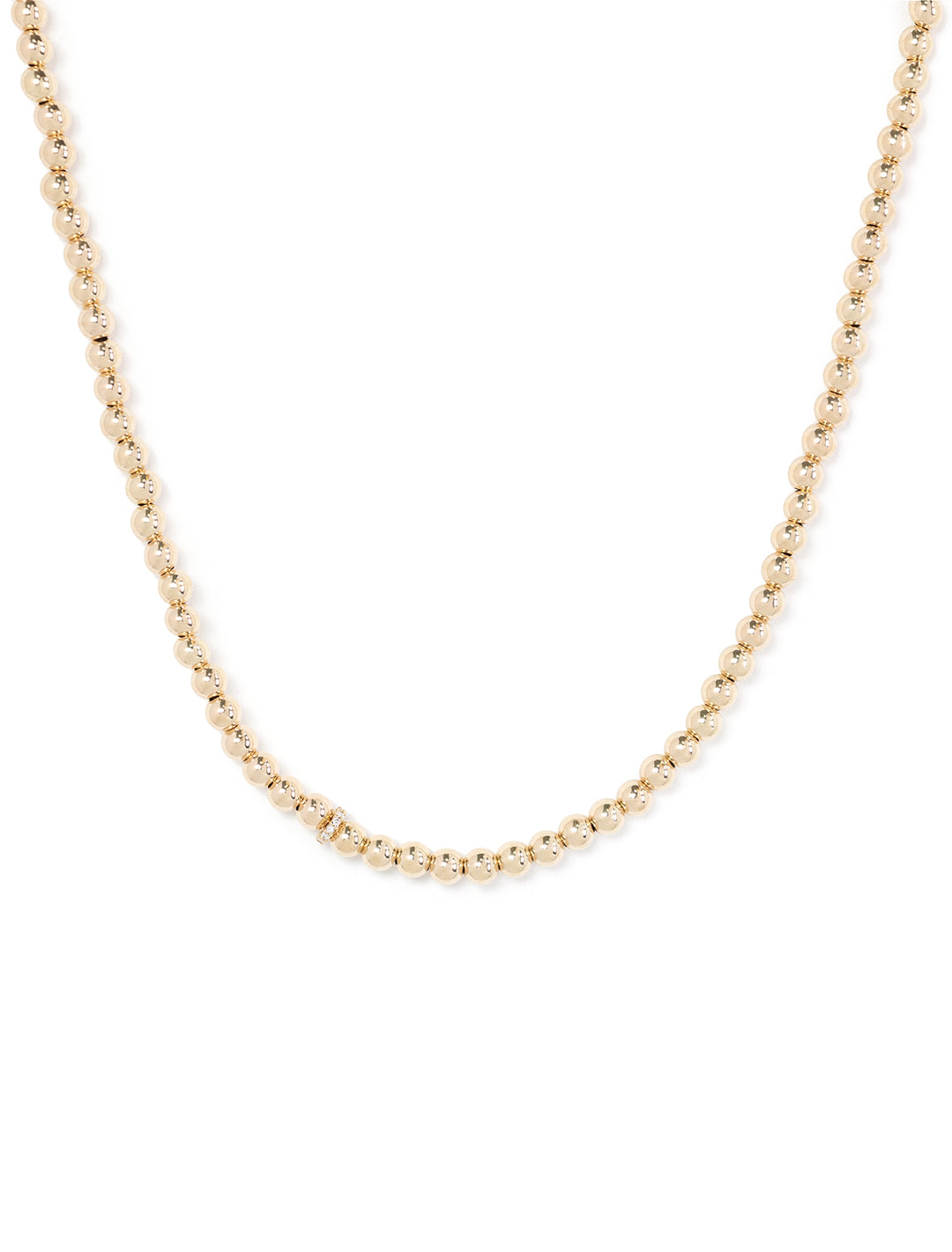 gold and diamond rondelle necklace