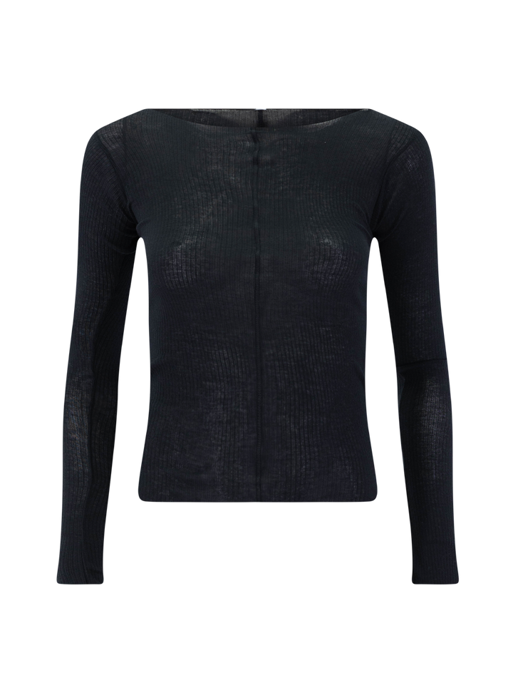 pama long sleeve tee in black