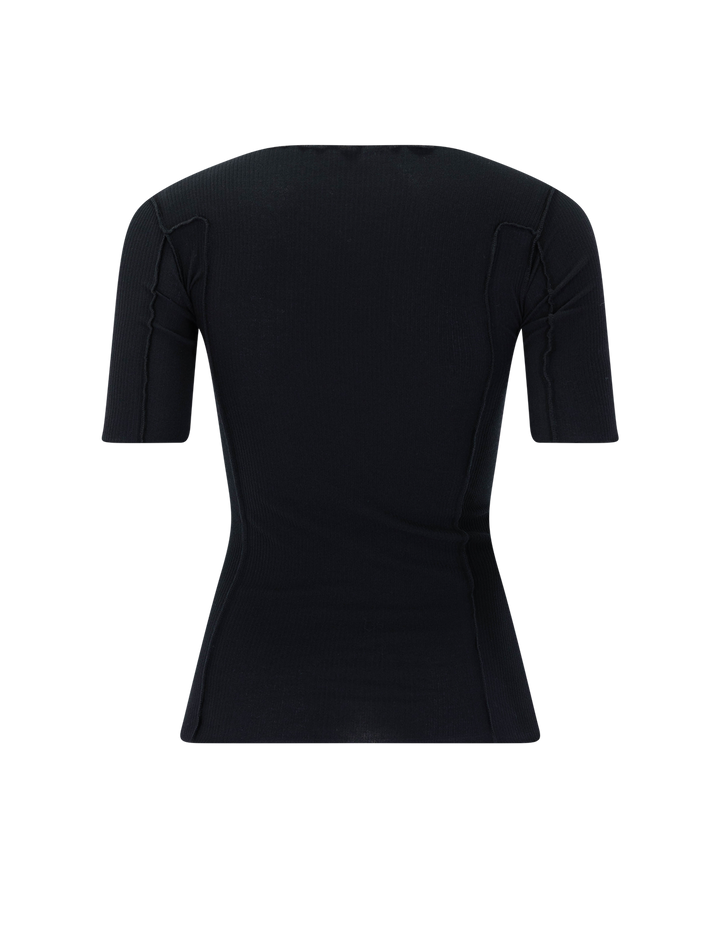 omato 3/4 sleeve tee in black