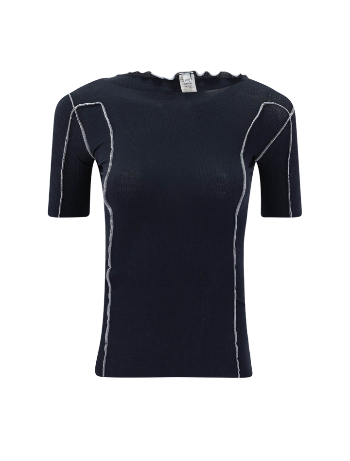 omato 3/4 length sleeve tee in murano navy