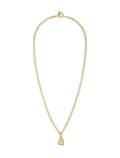 the puffy initial necklace | a