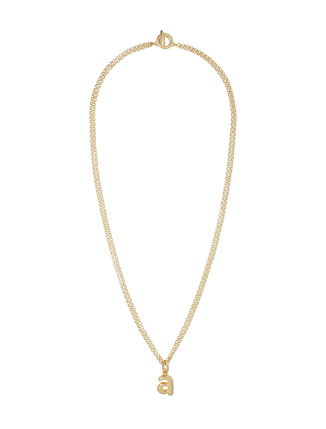 the puffy initial necklace | a
