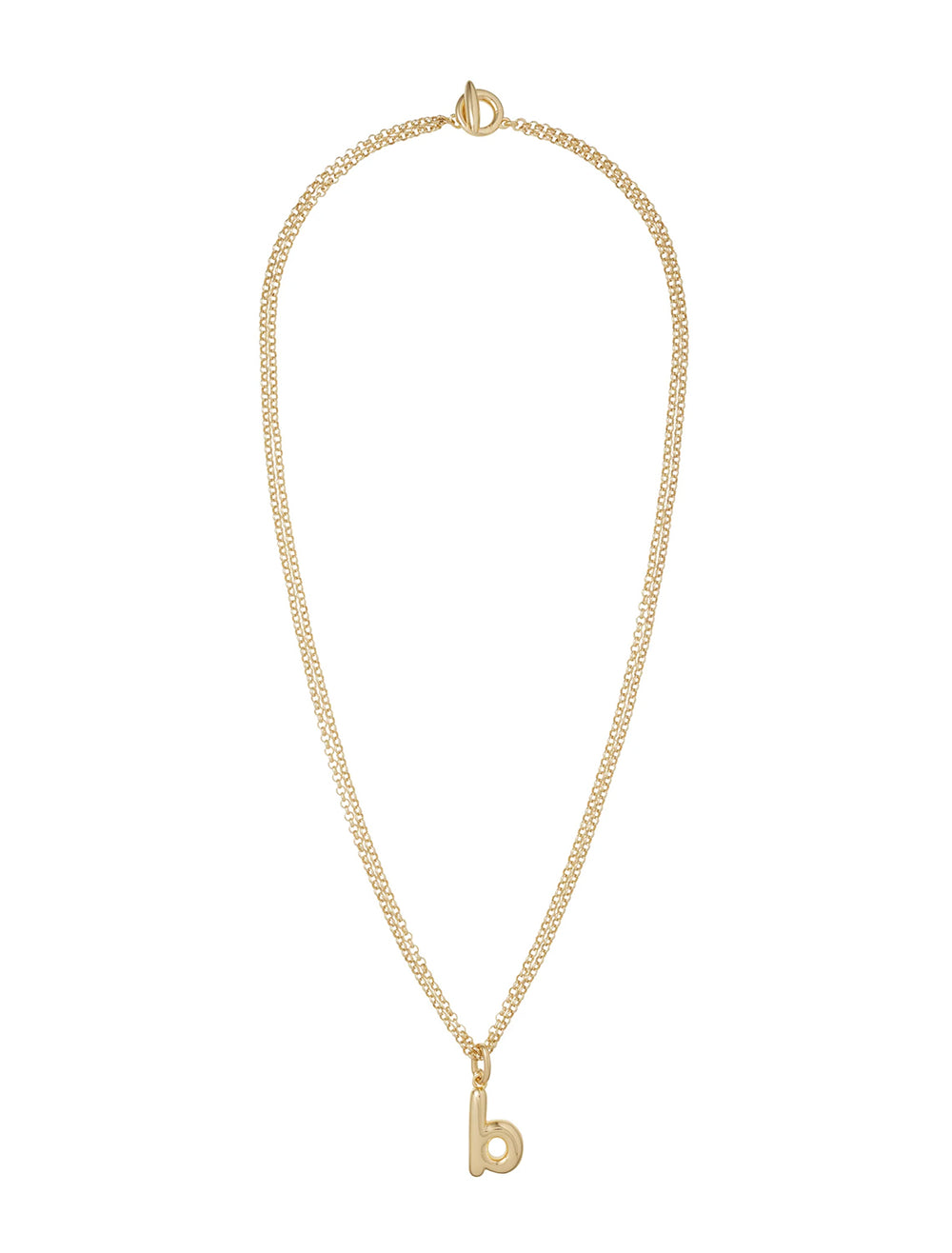 the puffy initial necklace | b