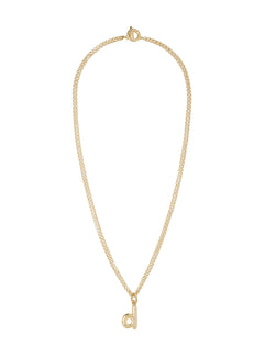 the puffy initial necklace | d