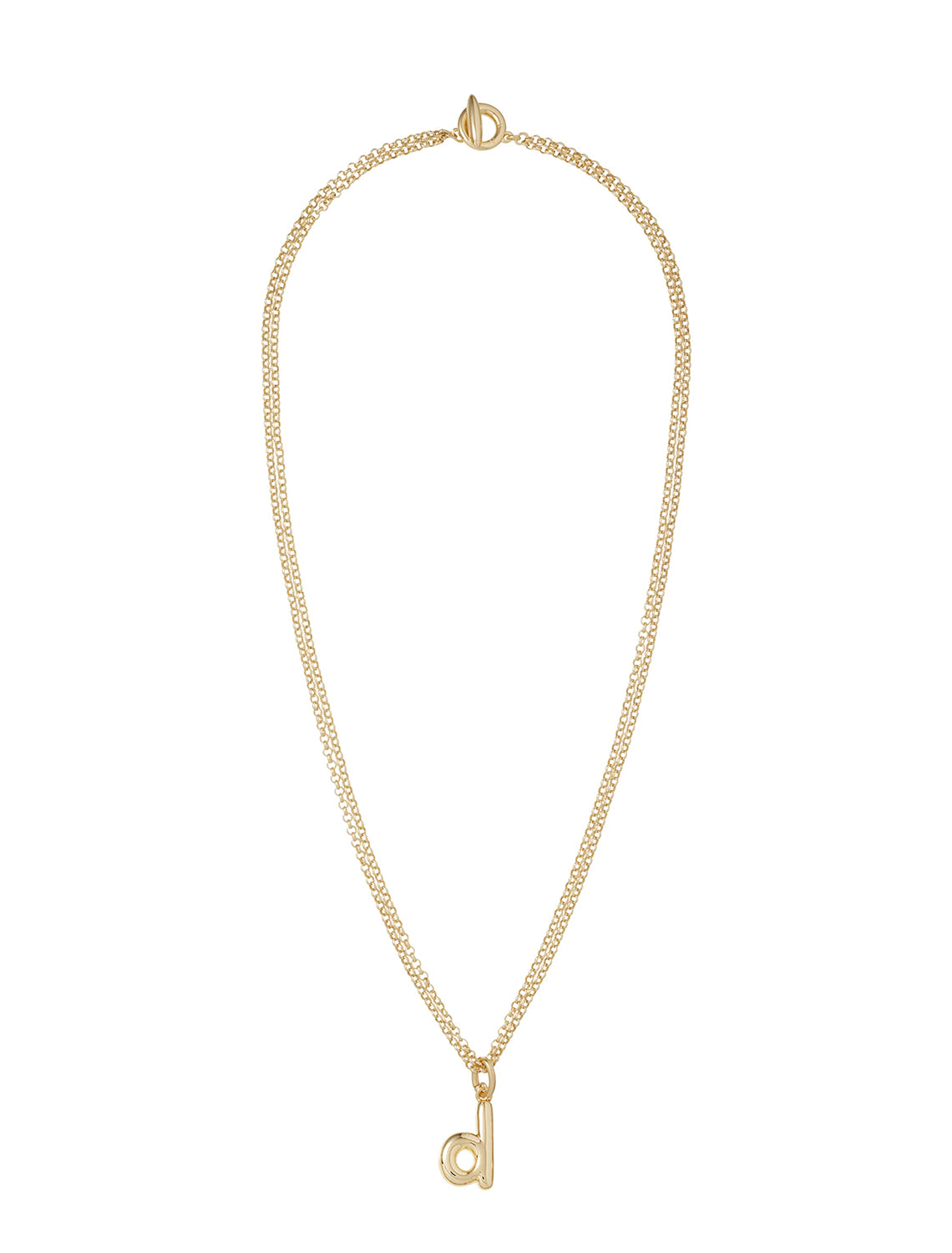 the puffy initial necklace | d