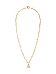 the puffy initial necklace | e