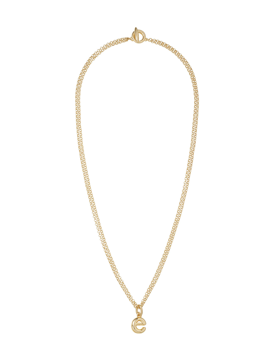 the puffy initial necklace