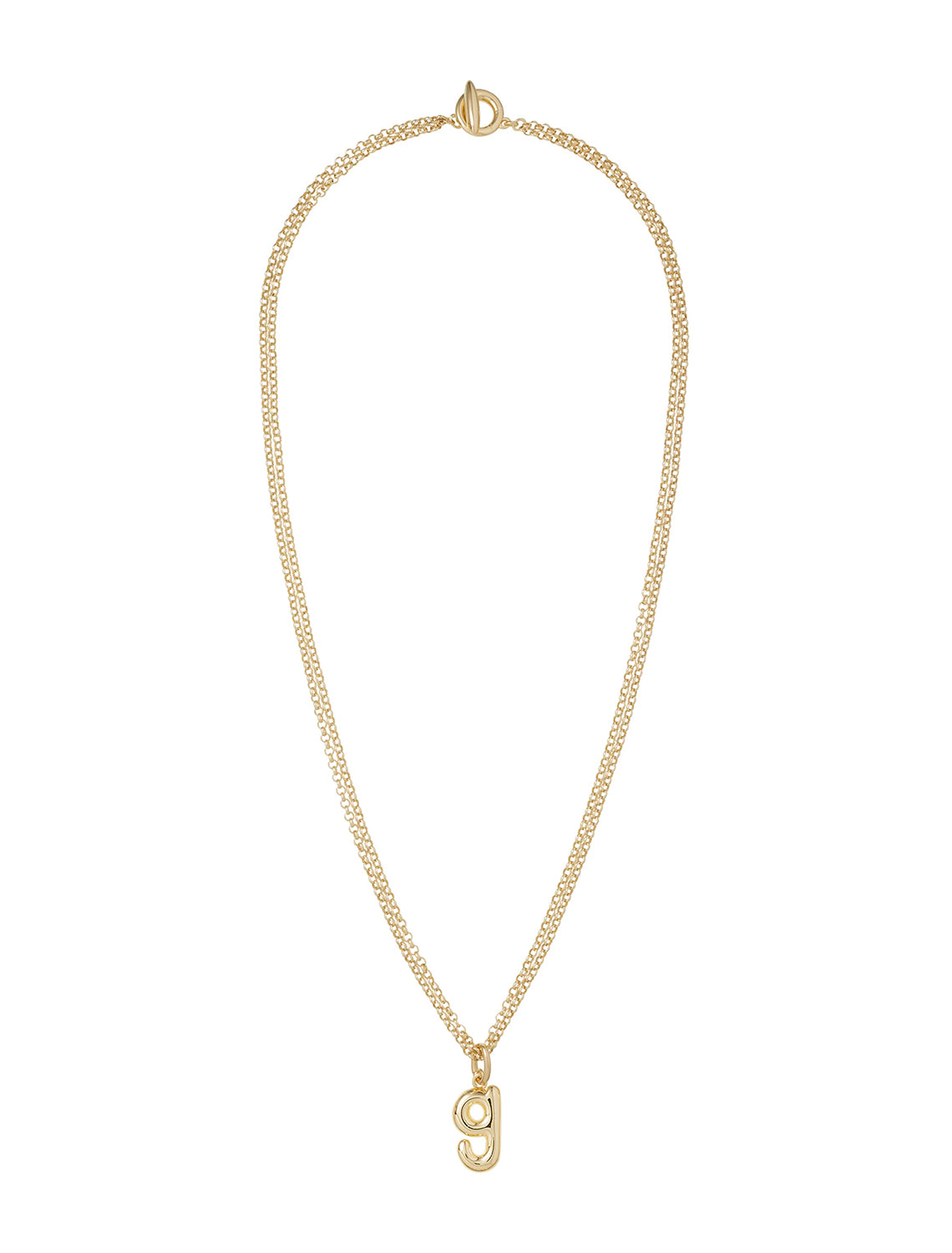 the puffy initial necklace | g