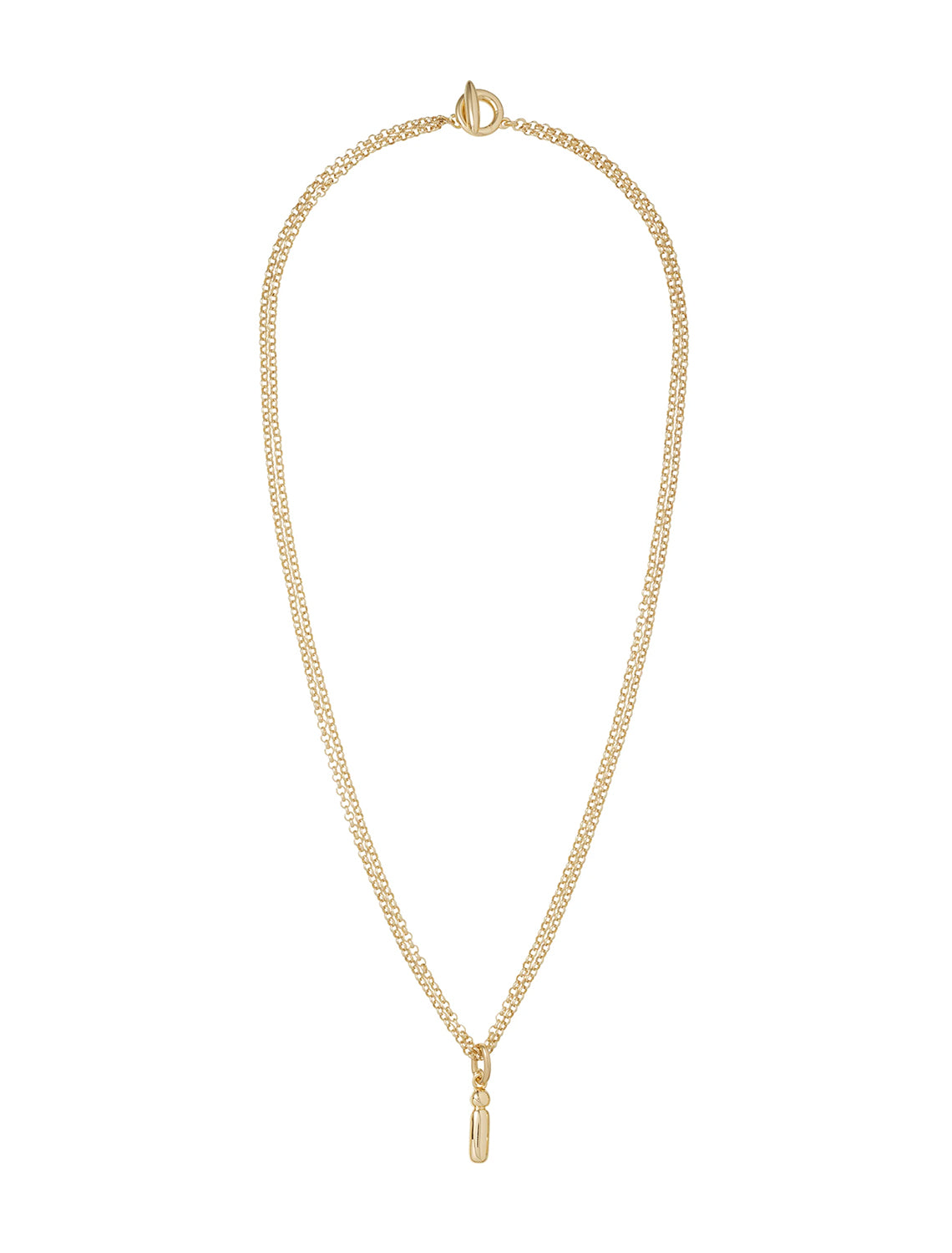 the puffy initial necklace