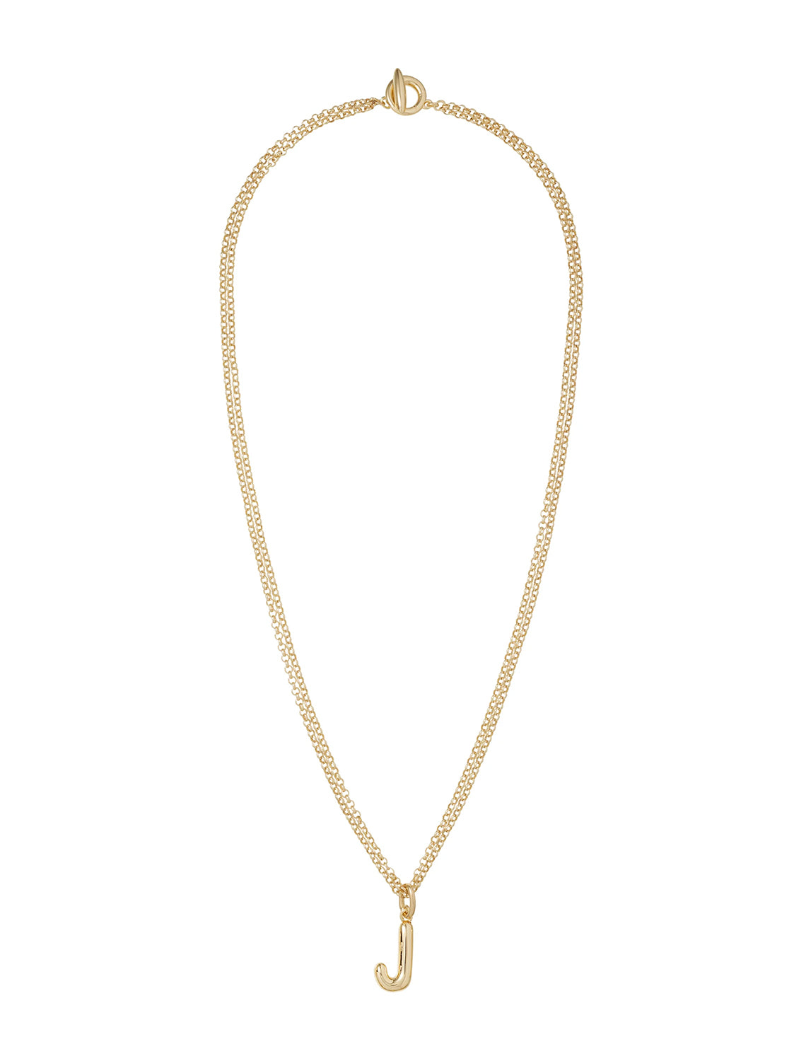 the puffy initial necklace | j