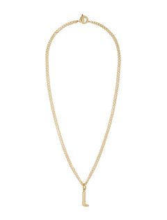 the puffy initial necklace | l