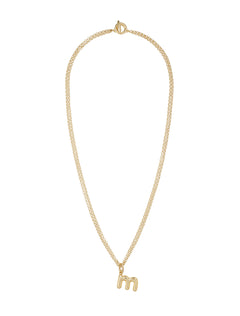the puffy initial necklace | m