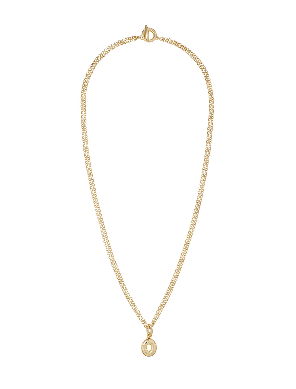 the puffy initial necklace | o