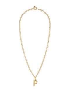 the puffy initial necklace | p