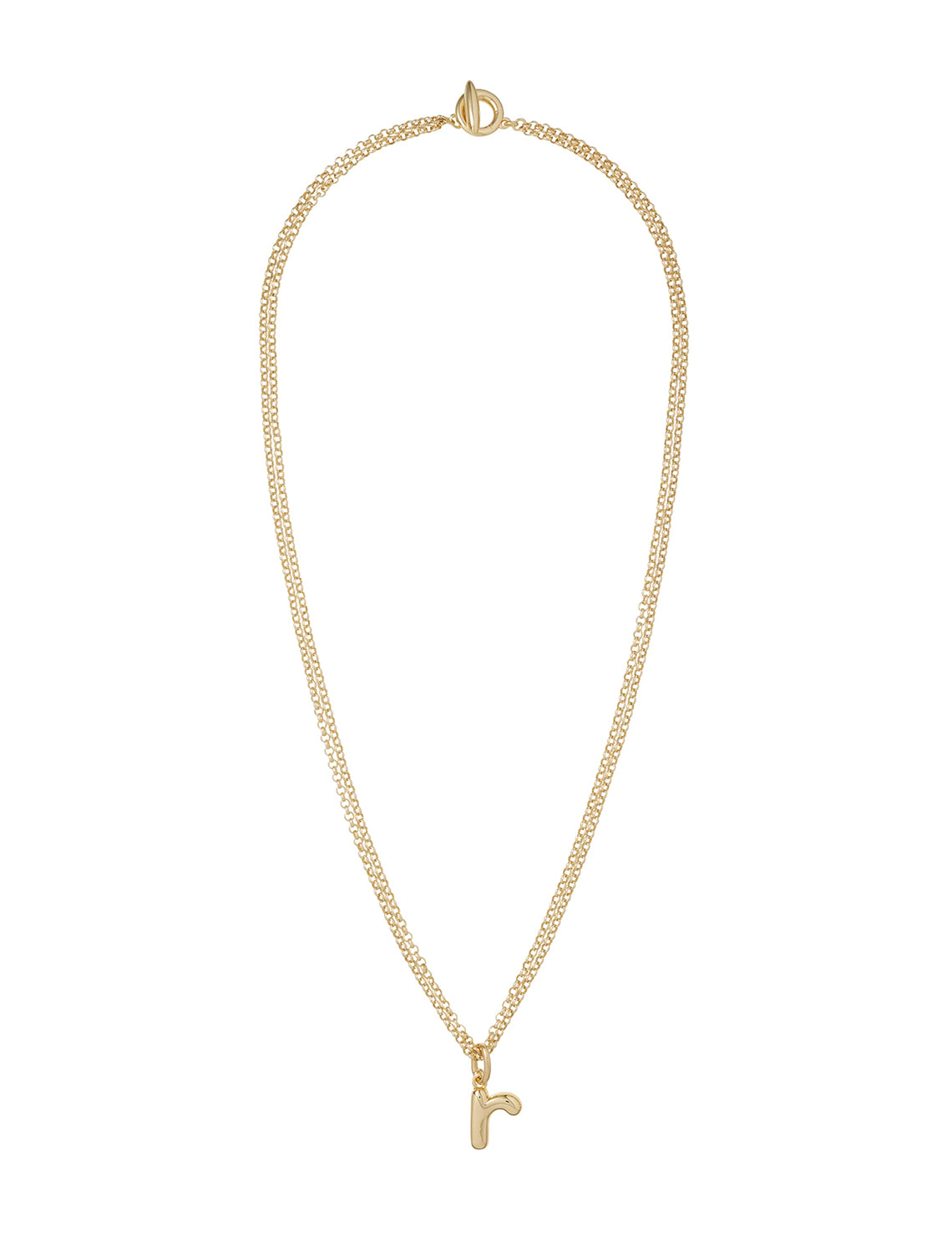 the puffy initial necklace