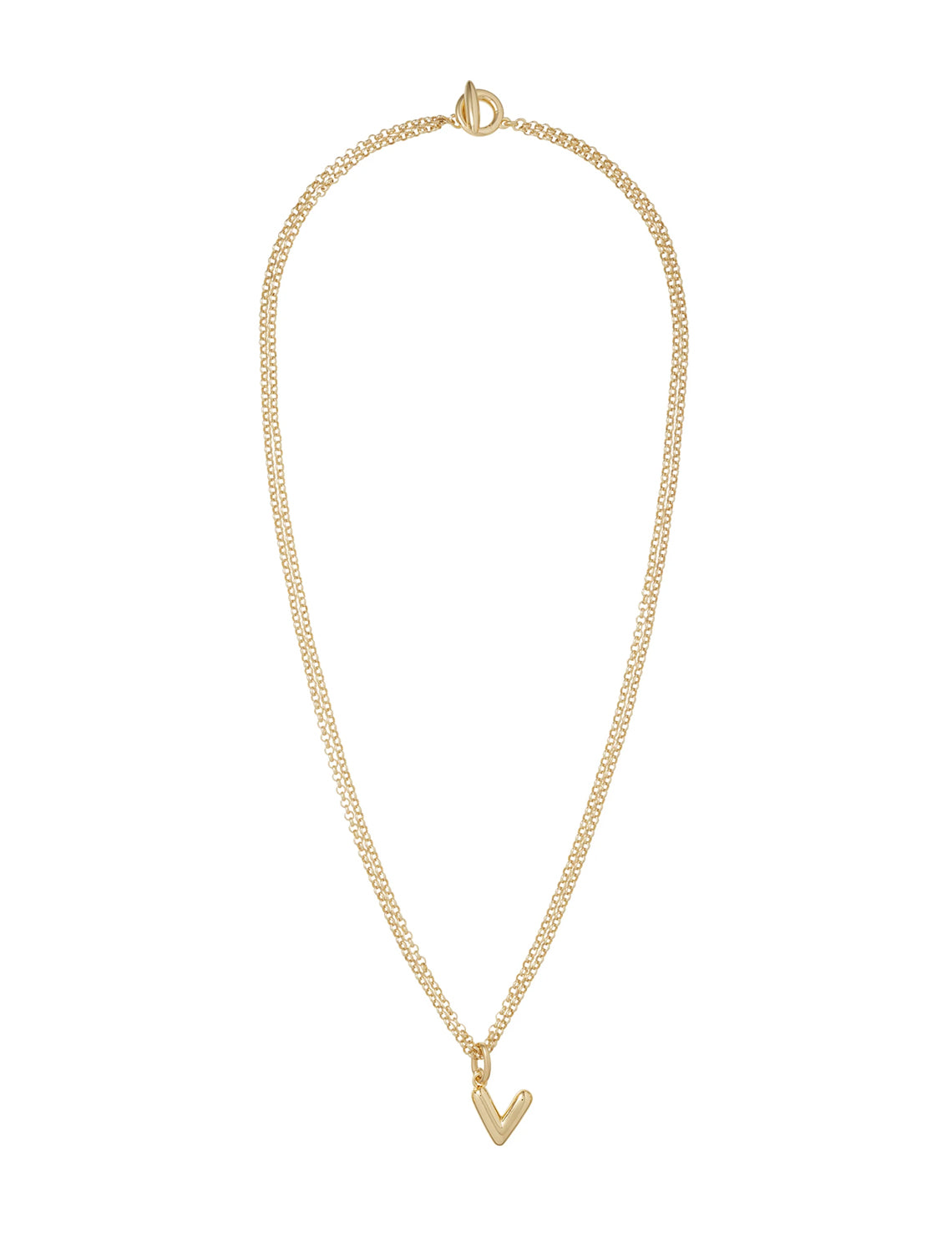 the puffy initial necklace
