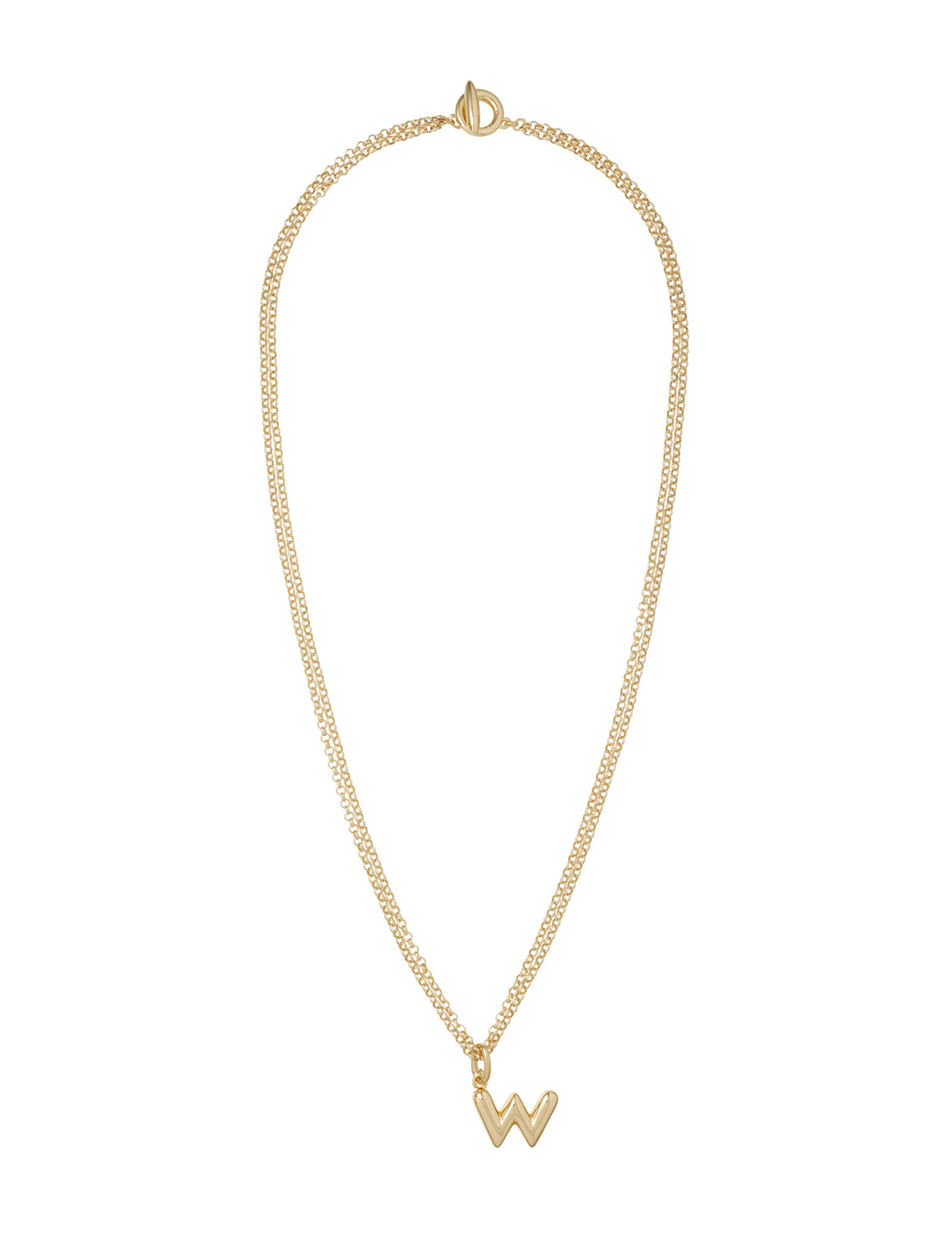 the puffy initial necklace