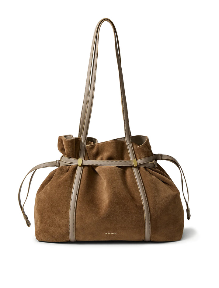 suede lasso bag in bark