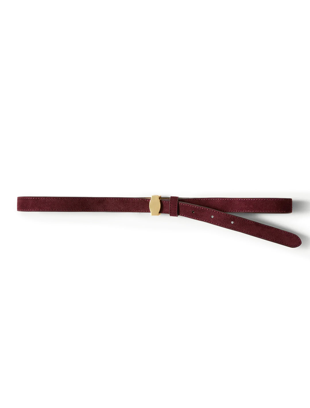 suede dash belt in raisin