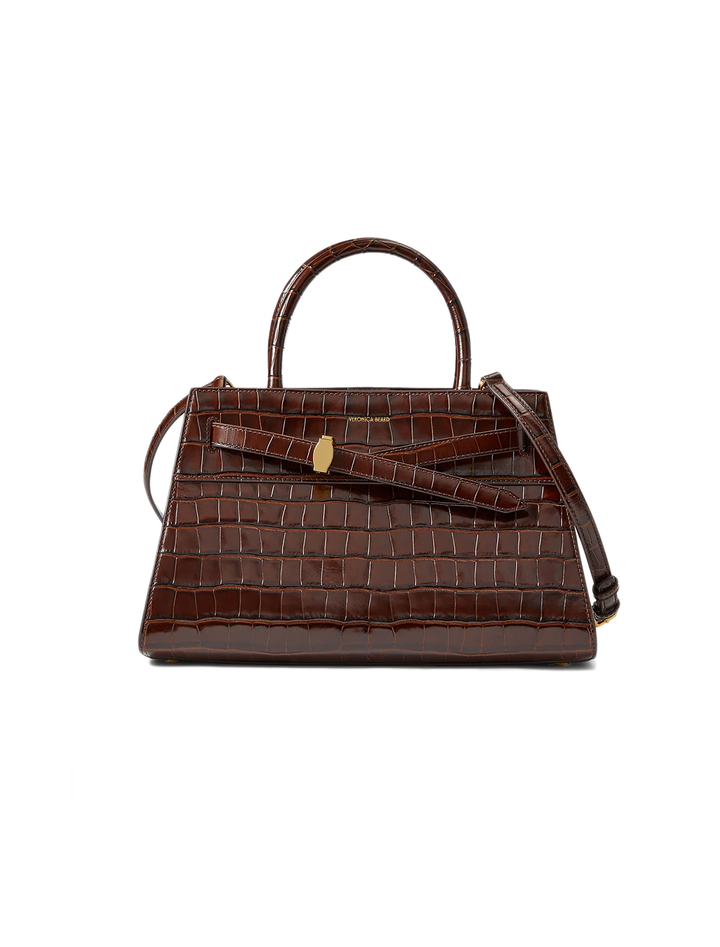 croc embossed vb dash back in chestnut