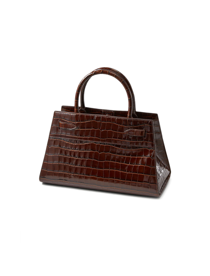 croc embossed vb dash back in chestnut