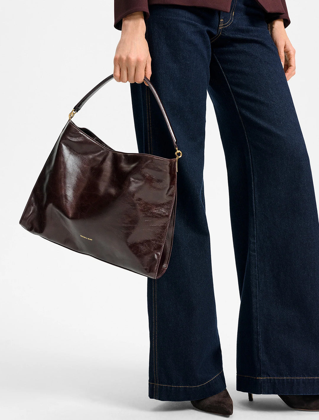crinkle vida hobo in dark raisin