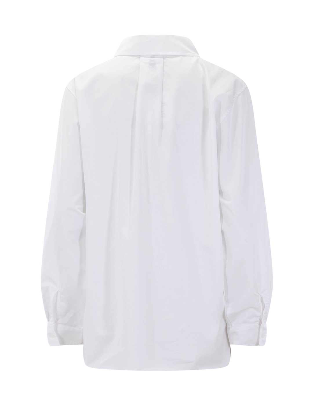 calixte raw edge shirt in white