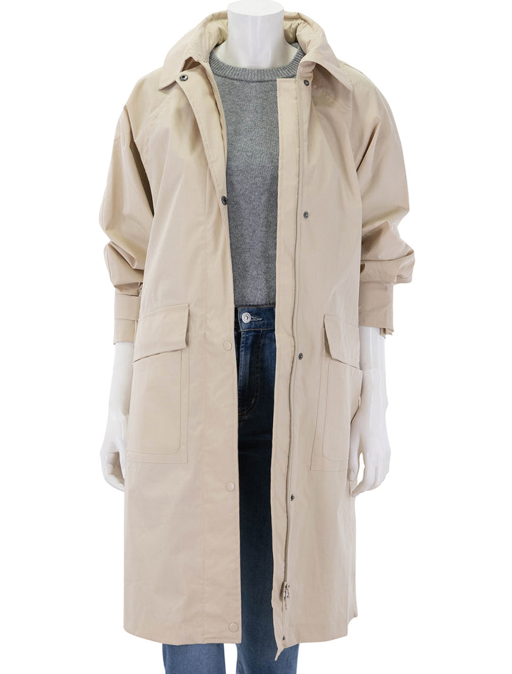 manille trench in beige